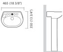 Ver imagem 2 de Lavatório Icasa Sabara 46x35 Cinza Claro Il3203