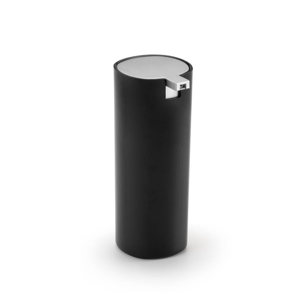Dispenser porta Detergente Linha Conceito Preto Cromado - 1