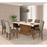Conjunto Mesa Jantar 1.80m com 06 Cadeiras Larissa Leifer Imbuia Animale Capuccino - 1