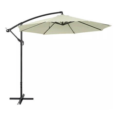 Ombrelone Articulado Guarda Sol de Praia Jardim Lateral 3 Metros Cinza Rm Decor