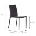 Ver imagem 4 de Cadeira Glam em Corino Pu Estrutura Metal - Empilhavel:preta