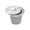 Lixeira de Embutir Tramontina 8 Litros Clean Round com Balde Plástico em Aço Inox - 1