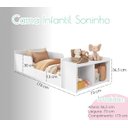 Ver imagem 4 de Cama Infantil Montessori com Nichos  Cama Branca Baixa para Criança
