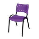 Ver imagem 3 de Kit 4 Cadeiras Iso Fixa Empilhável Escola Igreja Salão:roxo