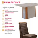 Ver imagem 7 de Mesa de Jantar Isadora 120cm Tampo MDF Vidro Canto Copo com 4 Cadeiras Yasmin