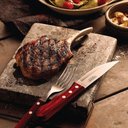 Ver imagem 4 de Jogo de Talheres para Churrasco Jumbo em Aço Inox com Cabo Vermelho Polywood 12 Peças - Tramontina