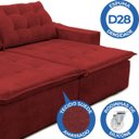Ver imagem 4 de Sofá Amazonas 2,20m Retrátil com Molas Vermelho