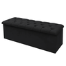 Conjunto Cabeceira Casal Recamier Com Baú Capitonê Preto  - Fabrica De Tudo - 5