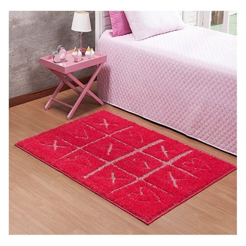 Tapete Infantil Jazz Kids Fun Pink 1,00 X 1,50 Antiderrapante