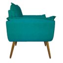 Ver imagem 2 de Namoradeira Poltrona Sofá Decorativa 2 Lugares Opalla Azul Turquesa - Sa Móveis