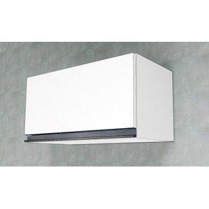 Armário Basculante Branco Fosco 100% MDF com Puxador de Alumínio