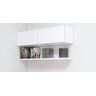 Kit Home Office 100% MDF - Bancada de estudos + Armário basculante + Prateleira Flutuante - 3