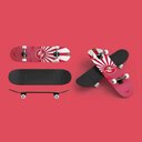 Ver imagem 4 de Skate Infantil Profissional - Bandeira - Vermelho e Branco - Unitoys