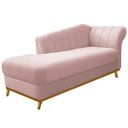 Ver imagem 1 de Recamier Vanessa 1,60M Lado Esquerdo Suede Rosê - Doce Sonho Móveis