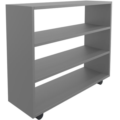 Sapateira Multiuso Organizador Com 03 Prateleiras E Rodizio Pérola L03 Cinza - Lyam Lyam Decor