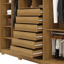 Ver imagem 5 de Guarda-roupa Casal 6 Portas 6 Gavetas 100% Mdf Dukai Nature/fendi