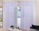 Ver imagem 1 de Cortina Voil Branco sem Forro 3,00 X 2.60 Ilhós Cromado