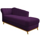 Ver imagem 1 de Recamier Vanessa 1,85M Lado Direito Suede Roxo - Doce Sonho Móveis