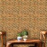 Papel de Parede Tijolinho Rústico em Tons de Bege Alaranjado - 1