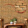 Papel de Parede Tijolinho Rústico em Tons de Bege Alaranjado - 2
