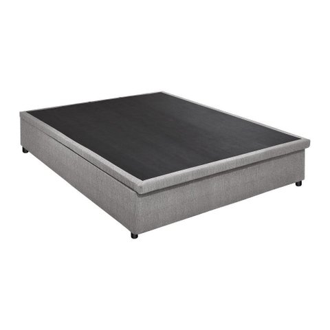 Base Box Baú Casal Linho Cinza 138x188