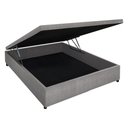 Ver imagem 2 de Base Box Baú Casal Linho Cinza 138x188