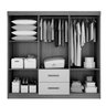 Guarda Roupa Casal 6 Portas 2 Gavetas 148cm Cali Chf Branco - 2