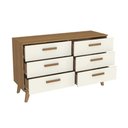 Ver imagem 3 de Cômoda CMD002 6 Gavetas MDF-MDP Canela e Off White Kappesberg