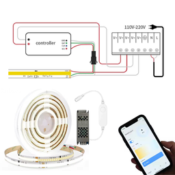 Kit Fita Led Cob Sequencial 576 Led’s 24v 5 Metros Cct Multicor + Fonte - 4