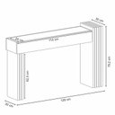 Ver imagem 3 de Aparador Astro e Mesa de Centro Luna Nature Off White com Espelho – Hb Móveis