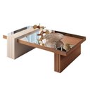 Ver imagem 4 de Aparador Astro e Mesa de Centro Luna Nature Off White com Espelho – Hb Móveis