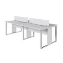 Ver imagem 1 de Mesa de Trabalho Plataforma 4 Lugares 2,40 m X 1,20 m Design Industrial com Caixas de Tomadas