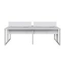 Ver imagem 2 de Mesa de Trabalho Plataforma 4 Lugares 2,40 m X 1,20 m Design Industrial com Caixas de Tomadas