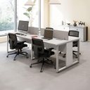 Ver imagem 7 de Mesa de Trabalho Plataforma 4 Lugares 2,40 m X 1,20 m Design Industrial com Caixas de Tomadas