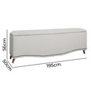 Ver imagem 6 de Calçadeira Sapateira Baú Holanda 1,95 Linho Branco - Star Confort