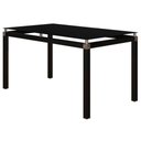 Ver imagem 3 de Conjunto Mesa de Jantar Tubular com 6 Cadeiras Malva Tampo Vidro Retangular 140cm 118 Sf Preto - Mov