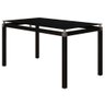 Conjunto Mesa de Jantar Tubular com 6 Cadeiras Malva Tampo Vidro Retangular 140cm 118 Sf Preto - Mov - 3