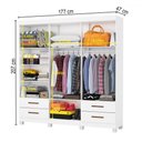 Ver imagem 5 de Guarda-roupa Casal Genova 6 Portas 4 Gavetas 22110 Branco - Carioca Móveis