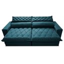 Ver imagem 5 de Sofá Retrátil e Reclinável 2,55m Molas Ensacadas Cama Inbox Spazus com Bordado 3d Velusoft Petró