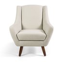 Ver imagem 3 de Poltrona Dekorien Juliet Linho Cru com Pés Decoração