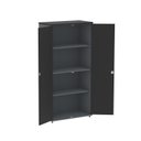 Ver imagem 5 de Armário Alto 2 Portas 159,6x79,2x42 cm Pivotante Cinza/Grafito/Preto