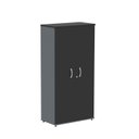Ver imagem 3 de Armário Alto 2 Portas 159,6x79,2x42 cm Pivotante Cinza/Grafito/Preto