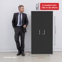 Ver imagem 6 de Armário Alto 2 Portas 159,6x79,2x42 Cm Pivotante