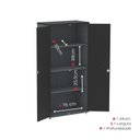 Ver imagem 7 de Armário Alto 2 Portas 159,6x79,2x42 cm Pivotante Cinza/Grafito/Preto