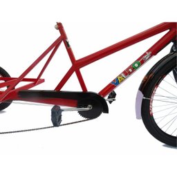 Triciclo de Carga Traseira Big - 7 Velocidades - 6 Opções De Cores - Vermelho - 4