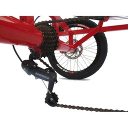 Triciclo de Carga Traseira Big - 7 Velocidades - 6 Opções De Cores - Vermelho - 9