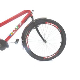 Triciclo de Carga Traseira Big - 7 Velocidades - 6 Opções De Cores - Vermelho - 3