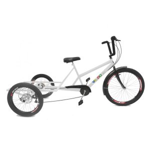 Triciclo de Carga Traseira - 7 Marchas - 6 Opções de Cores - Branco