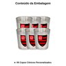 Copo Cônico Personalizado Times De Futebol Em Alumínio 6 Unidades Fortshop Time: Flamengo - 2