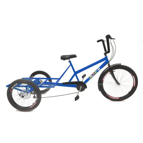 Triciclo de Carga Traseira - 7 Marchas - 6 Opções de Cores - Azul